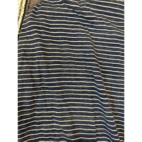 Soma Navy & White Striped Sleeveless Midi Dress L Classic Preppy Soft - Picture 3 of 5